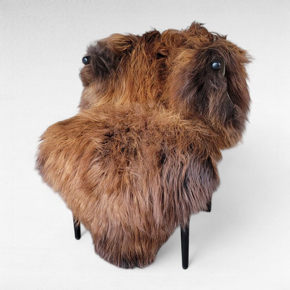 Icelandic Sheepskin - Bright Ginger Long Wool 58" x 36"